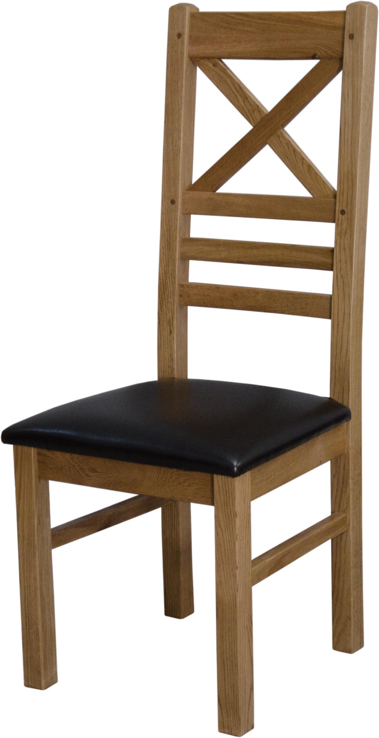 Deluxe New Cross Back Solid Oak Dining Chair